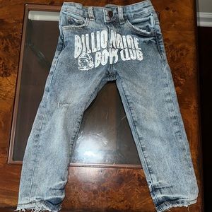 Gently worn Billionaire Boys Club toddler jeans and shirt size 3T